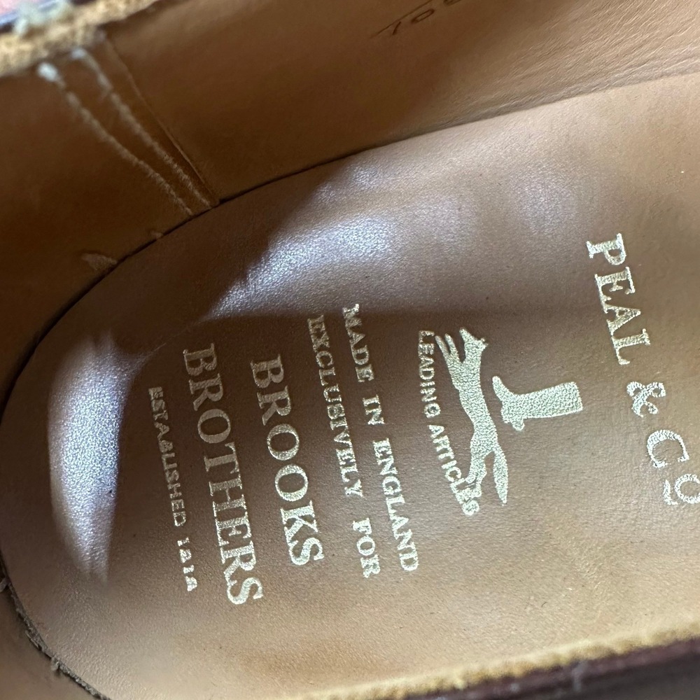 Brooks Brothers Peal & Co Leather Monk Strap Dress Shoes Brown Men's 10D - Picture 12 of 13